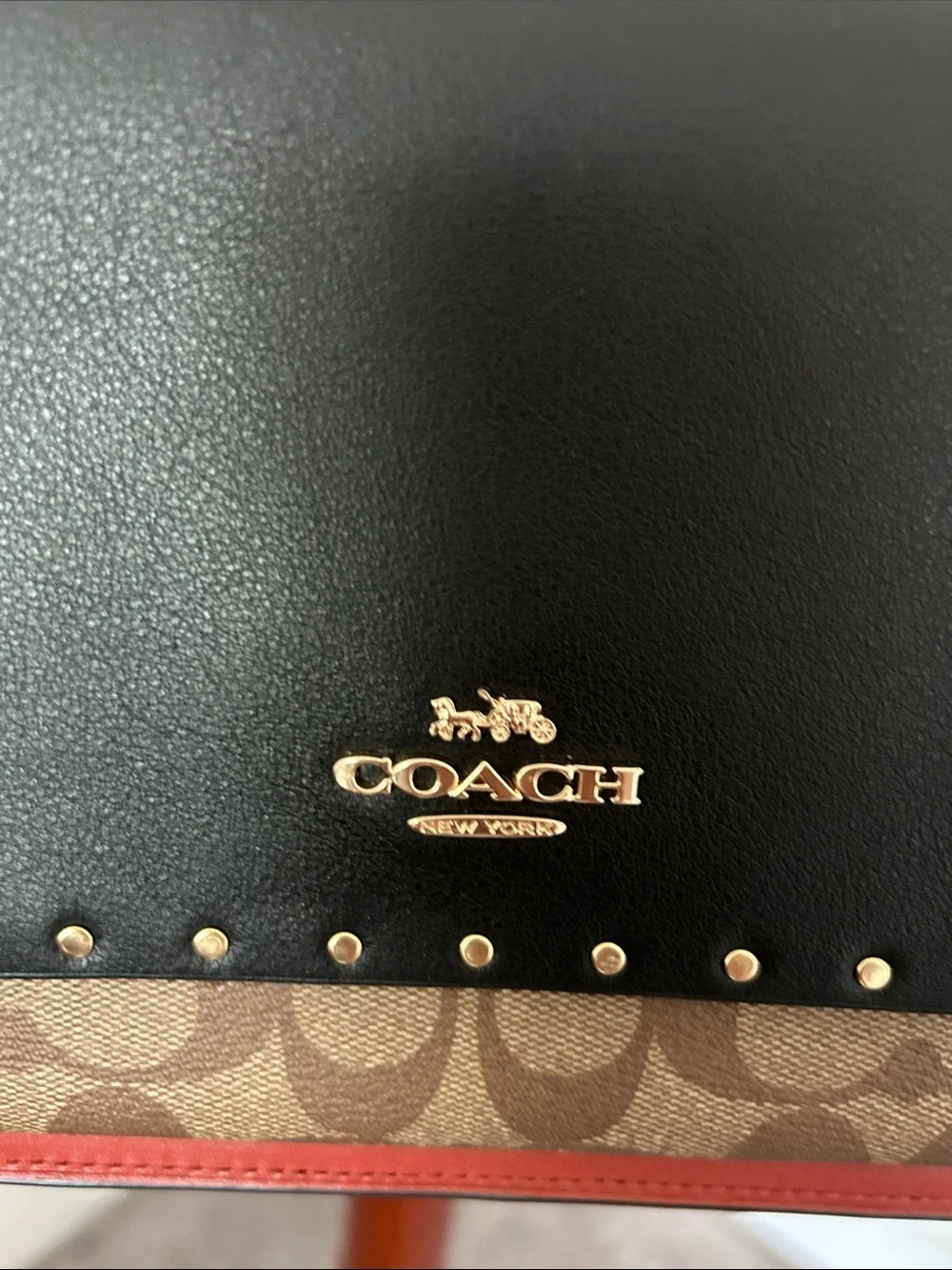 NWOT Coach Klare Black, Brown & light brown Signature Chain Crossbody - Picture 2 of 16
